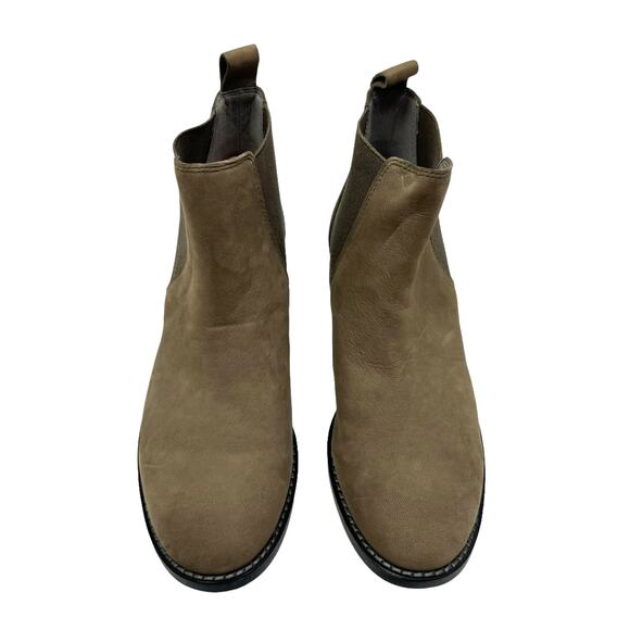 Eileen Fisher Blink Taupe Brown Gray Tumbled Nubuck Pull On Chelsea Bootie - Picture 2 of 10